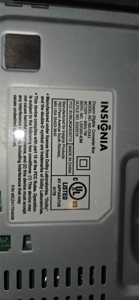 Insignia Ns-XA1-APT Receiver