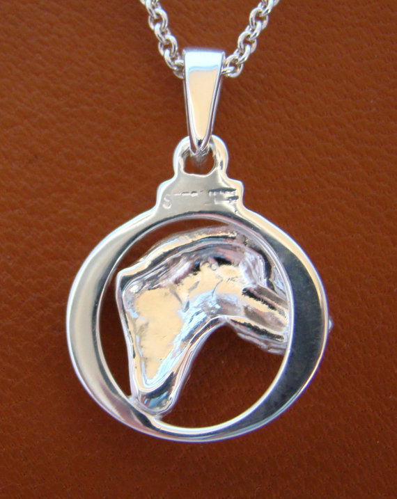 Sterling Silver German Shorthaired Pointer Small Head Study Earrings