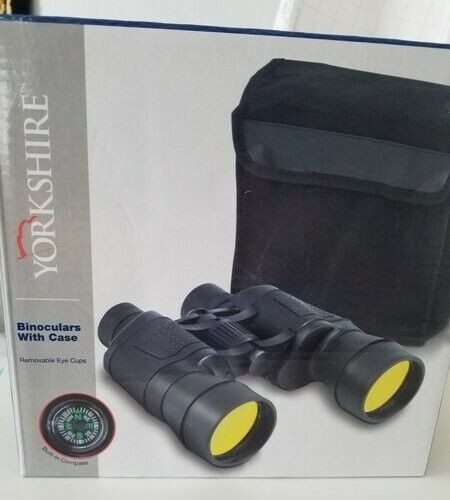 New- Yorkshire Binoculars with Case and Built in Compass