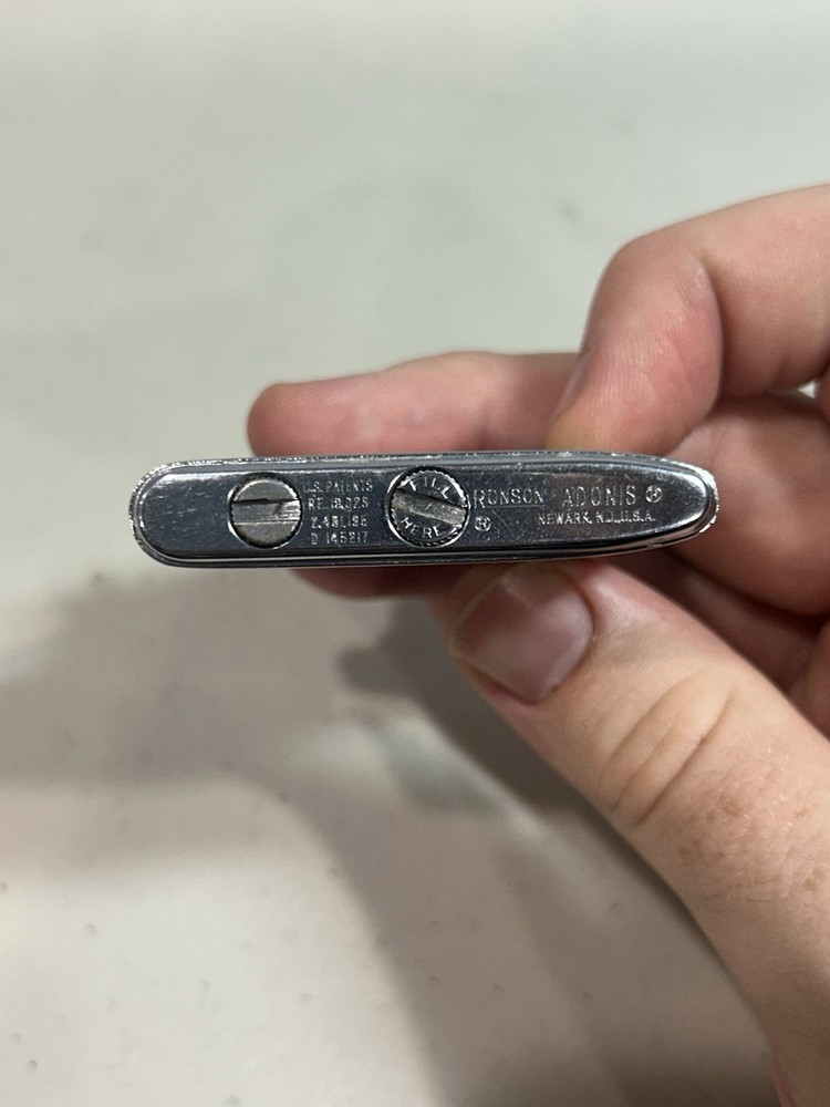 Vintage ADONIS Silver Tone Lighter