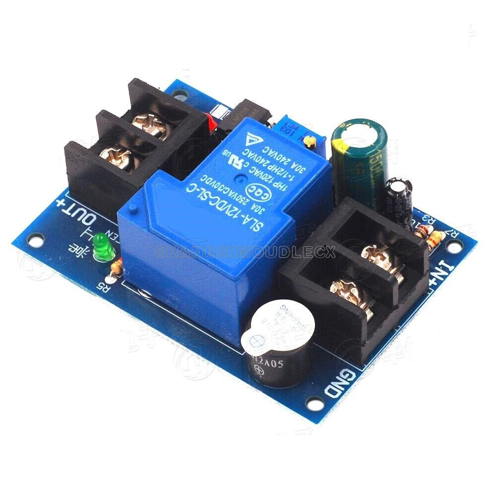 12V 30A battery anti-over discharge controller protection delay switch alarm
