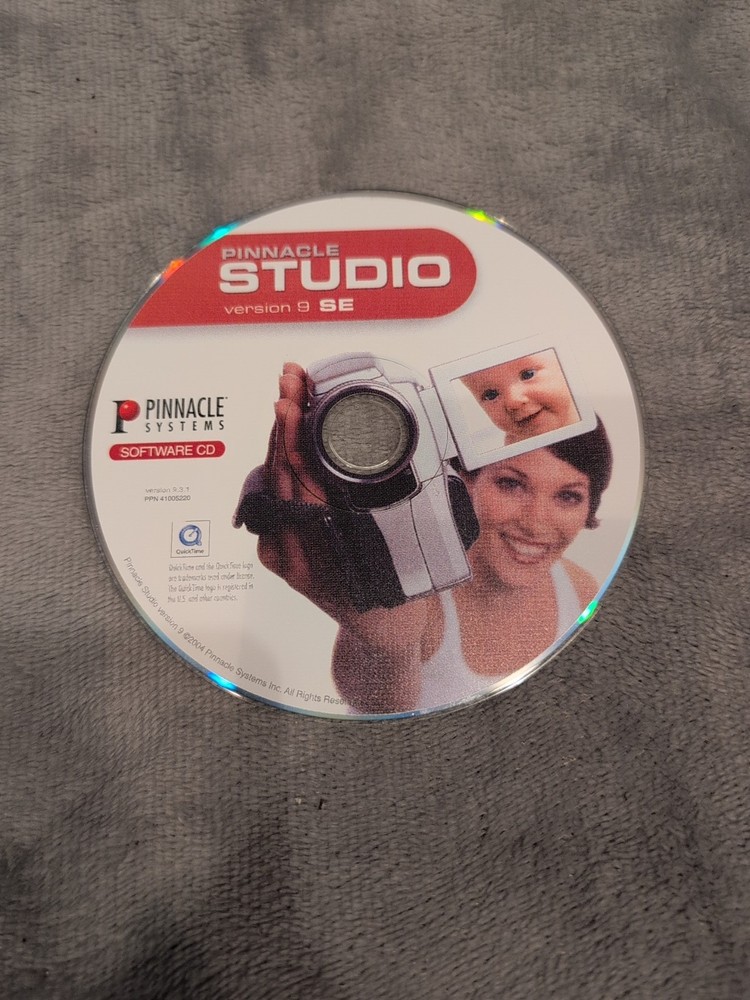 Pinnacle Ststems Studio Version 9 2004 PC Computer Disc Program Software