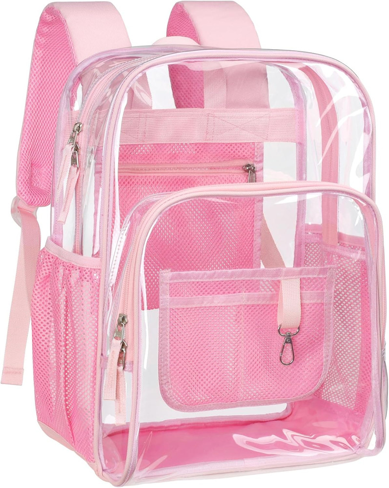 PACKISM Clear Backpack - 17 Inch Heavy Duty Clear Backpacks for School, Large Tr