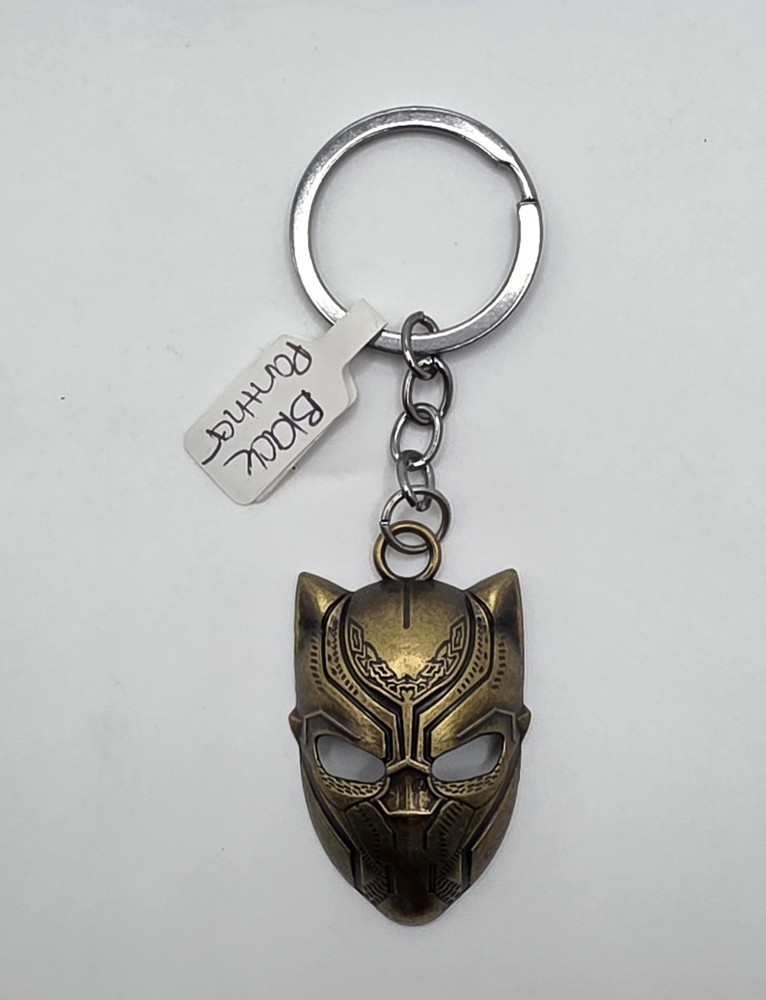 Black Panther Metal Keychain