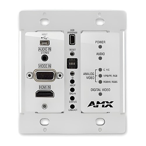 AMX DXLink Multi-Format Decor Style Wallplate Transmitter FG1010-325-WHMX