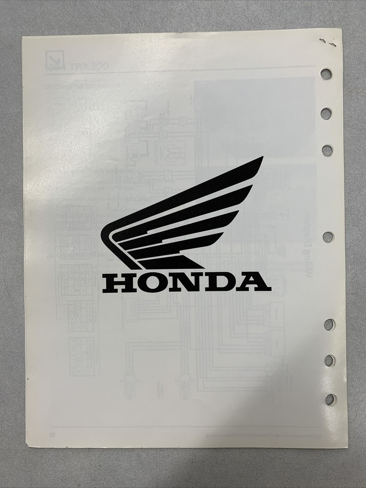 1994 HONDA TRX300 ATV SETUP INSTRUCTIONS