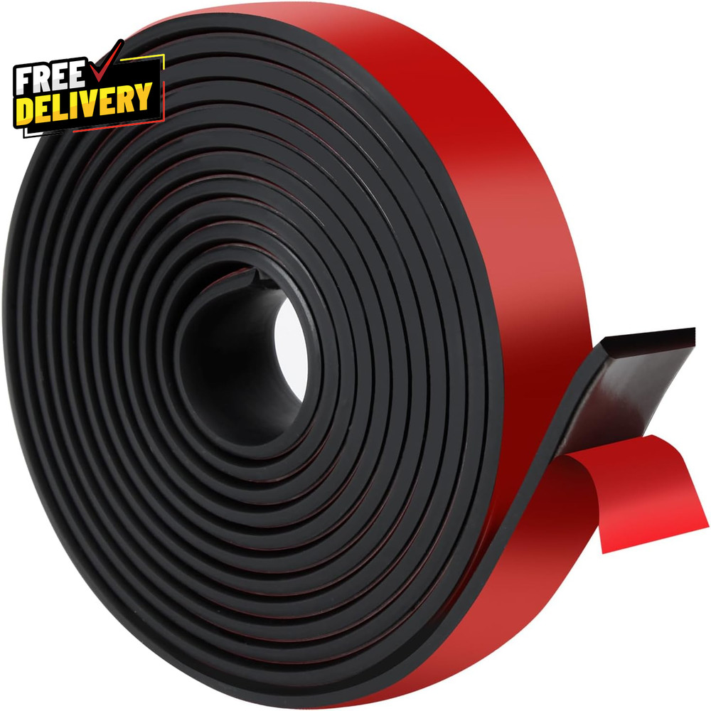 Adhesive Rubber Strips with Adhesive Backing Self Stick Neoprene Solid Rubber...