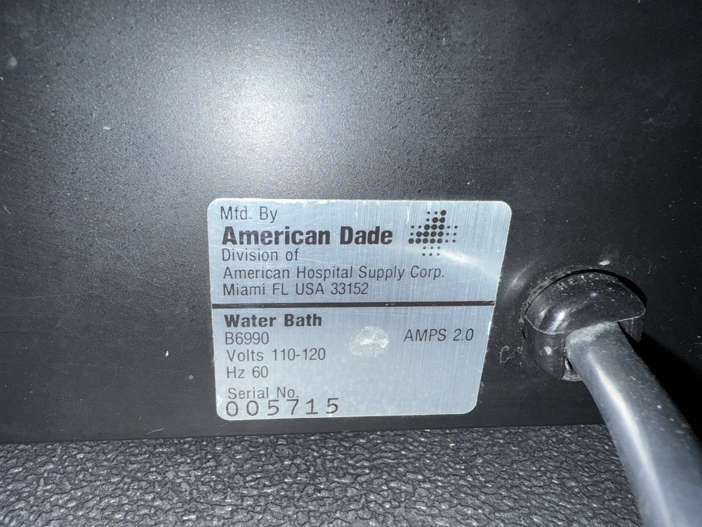 American Dade Tek Bath B6990 Water Bath - TESTED