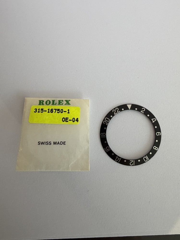 Rolex Bezel Insert 315-16750-1 Black Silver Authentic Original