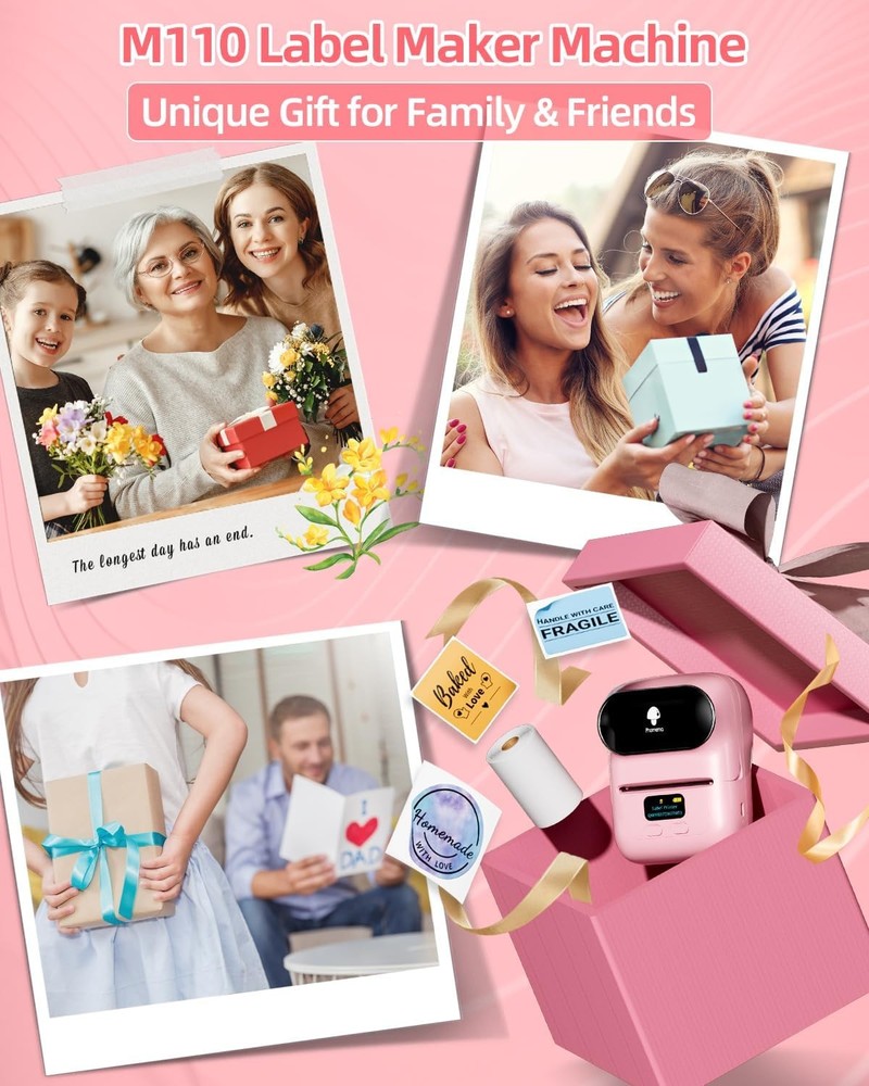 Phomemo M110 Thermal Label Makers- Barcode Label Printer Bluetooth Label Maker