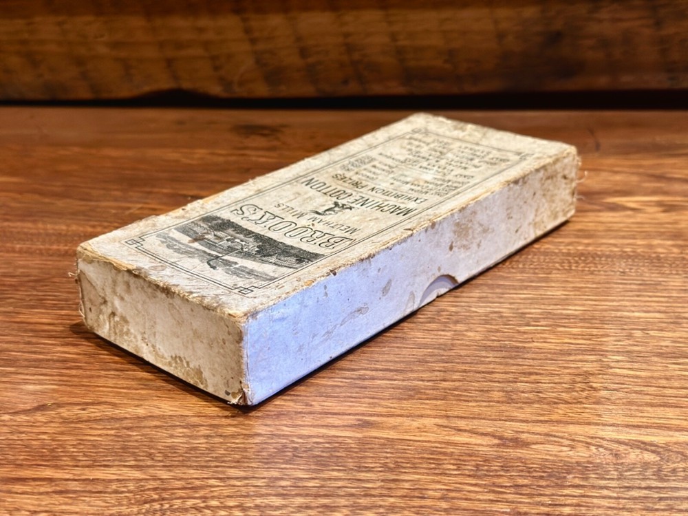 Antique Brooks Meltham Mills Machine Cotton Thread Box