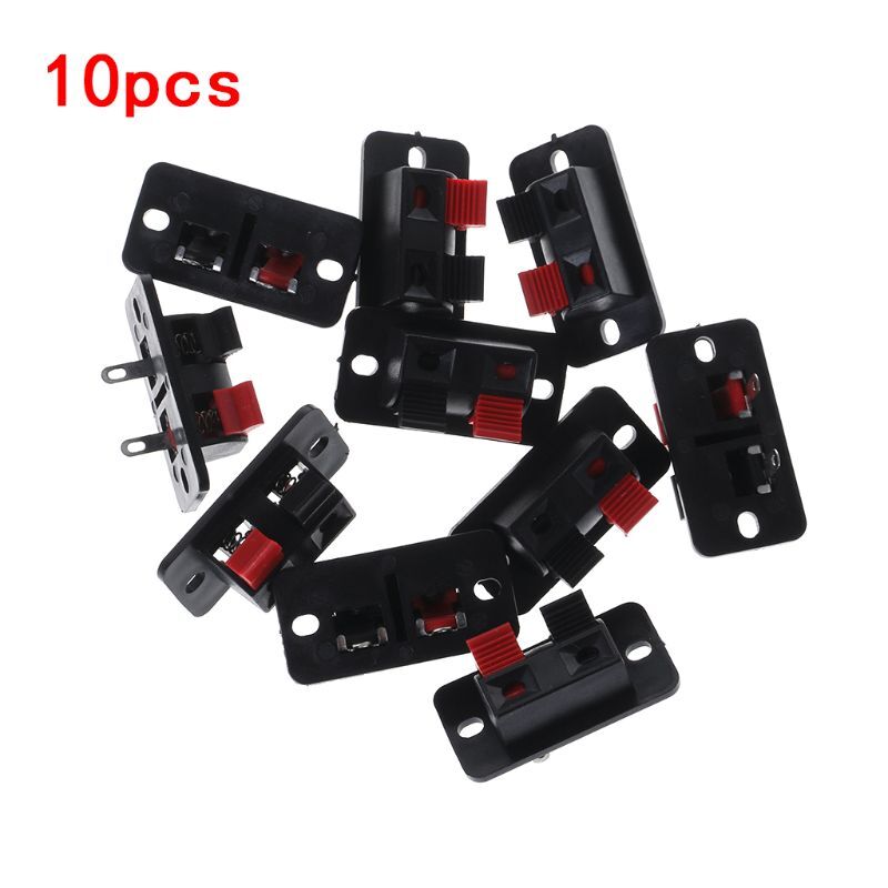 Speaker Plate Push Release Connector Terminal Strip Block 2 Position 2 Way