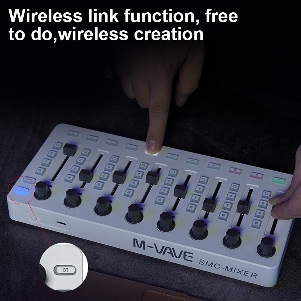 For MVAVE Wireless Mixing Console Professional Control With BT And USB