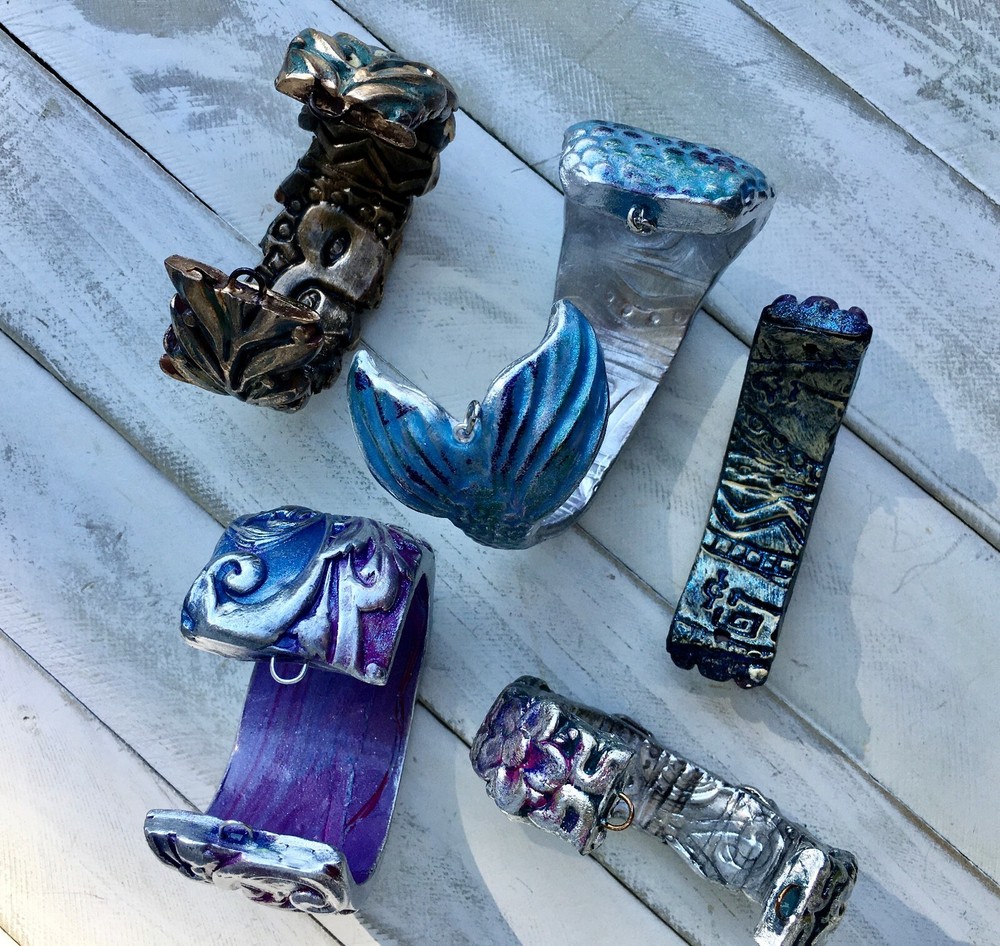 Artisan Polymer Clay Bracelet Bars