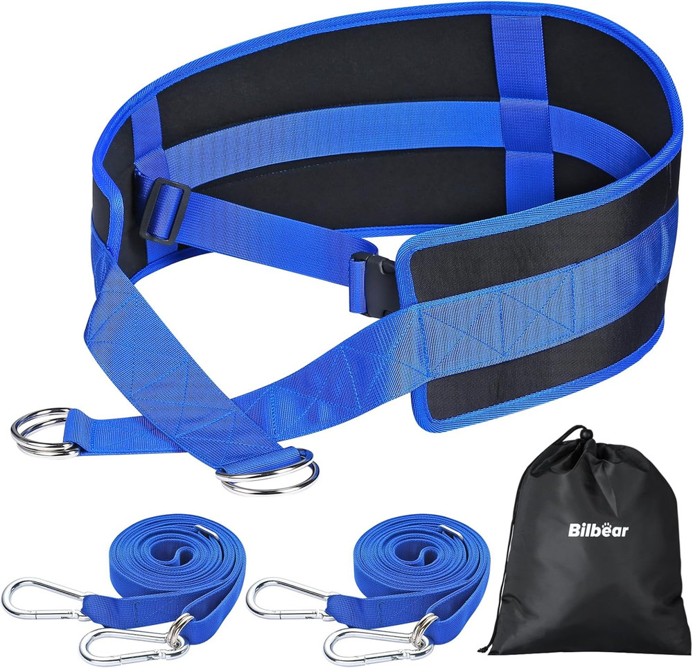 Adjustable Sled Pulling Belt with Straps for Strength and Resistance Training