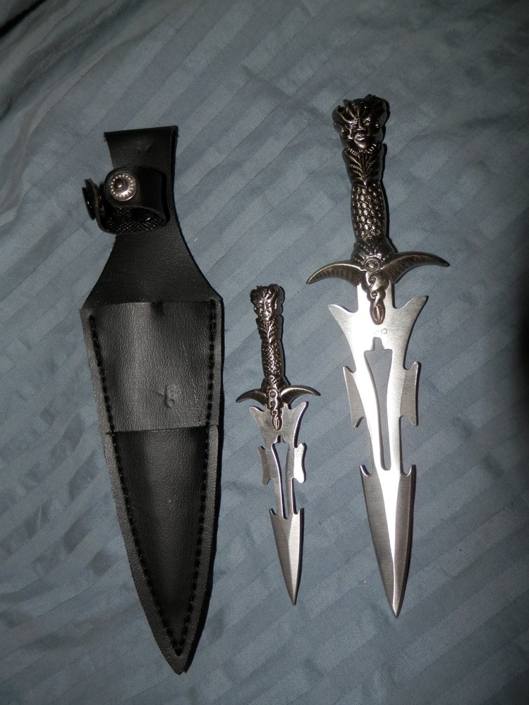 Vintage Mini  DAGGER Set of 2 w/ SHEATH