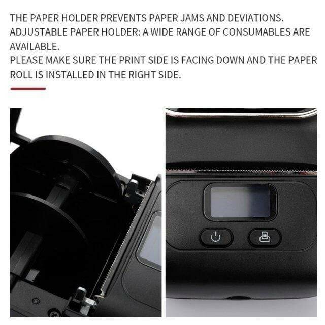 Phomemo M110 Pocket Thermal Printer Mobile Bluetooth Label Maker + 3 Rolls Paper