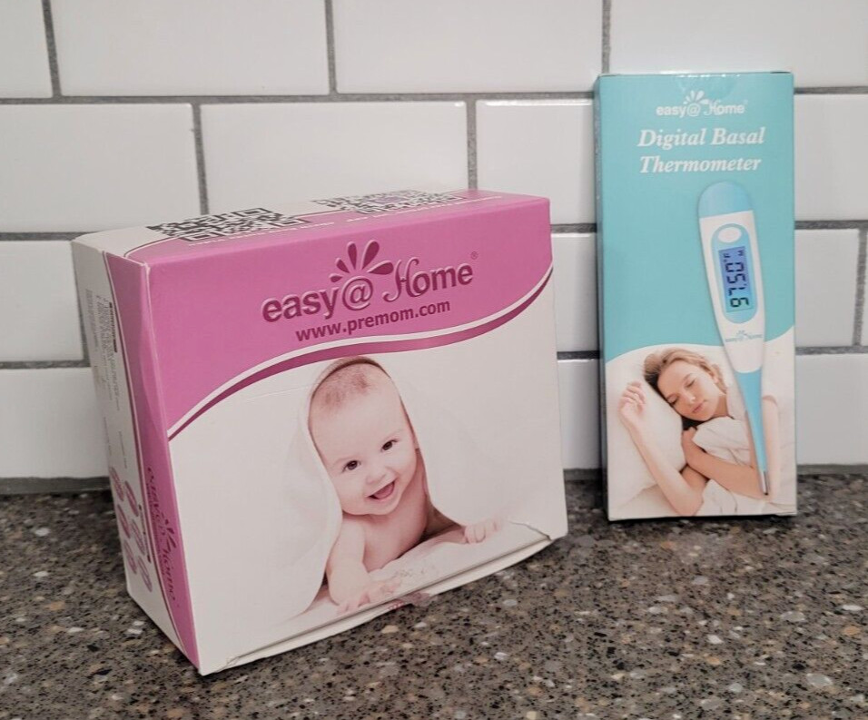Open Box! Easy@Home Ovulation Combo Test Kit & FREE Digital Basal Thermometer