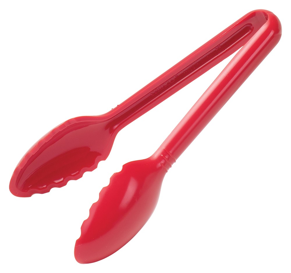 6" PC Serving Tong, Red, Curve (12 Each)