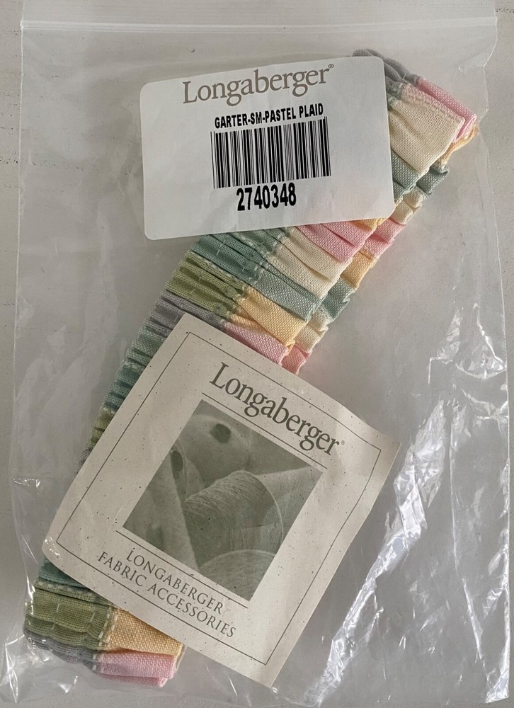 Longaberger Garter Pastel Plaid Small