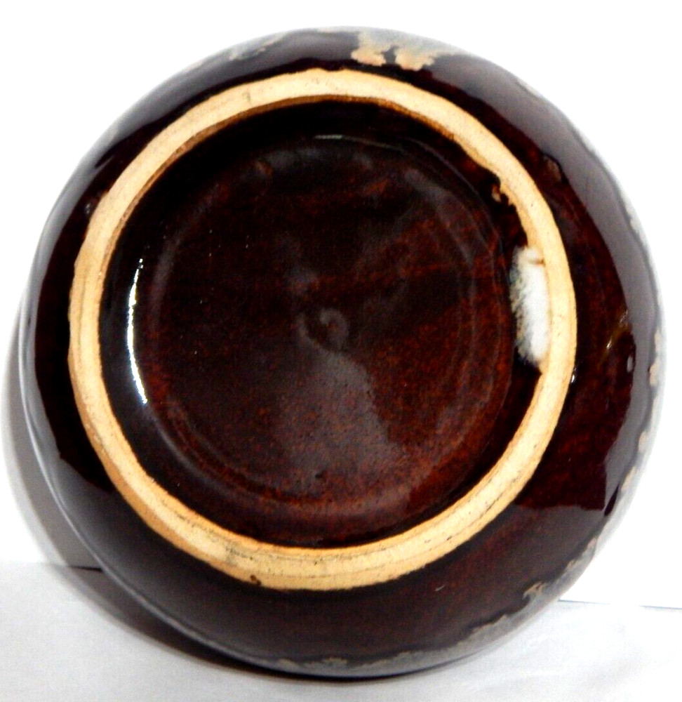 Stoneware 1960's Psychodelic Drip Ceramic Ashtray