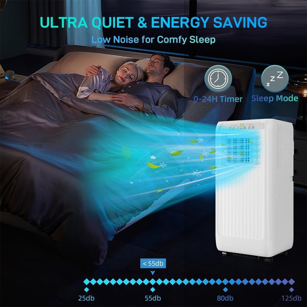 10000 BTU Portable Air Conditioner AC Unit with Remote Control Cool Dehumidifier