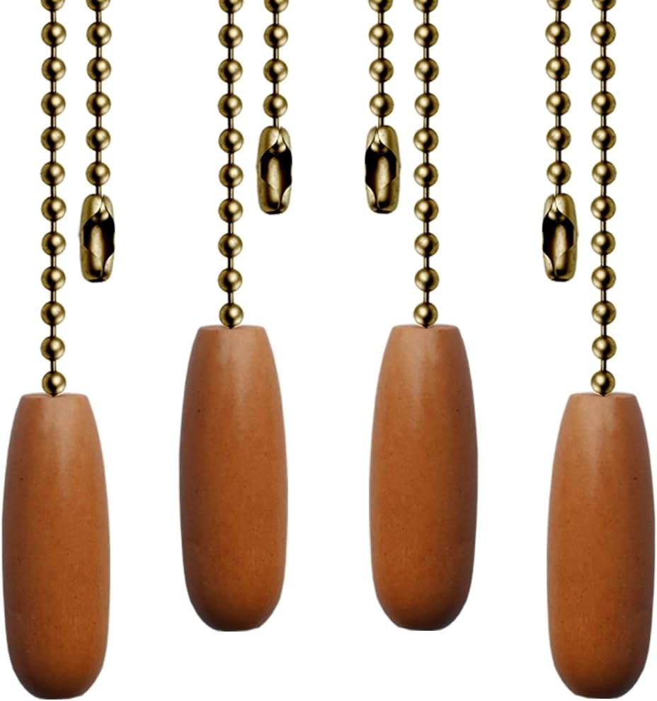 4 Pack Ceiling Fan Pull Chains 12-inch Beaded Ball Medium, Bronze