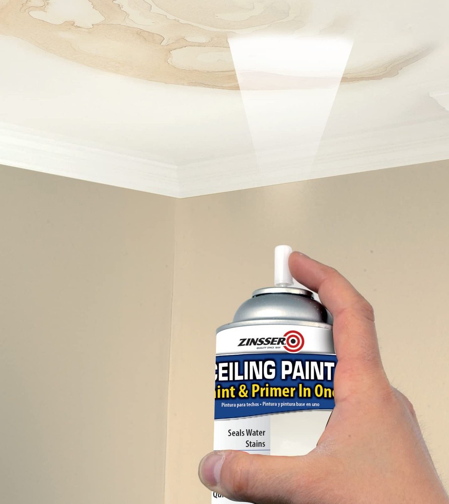 Low Odor Fast Drying Ceiling Paint Spray 13oz - White Primer Solution