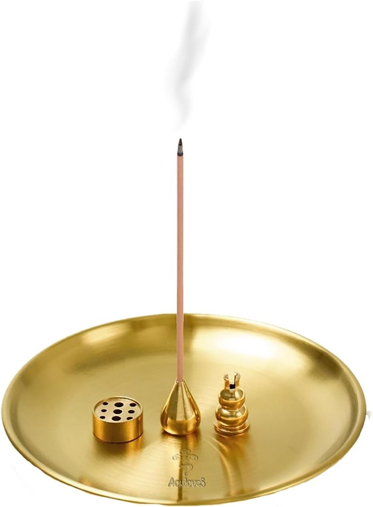5 in 1 Brass Incense Burner Holder for Sticks