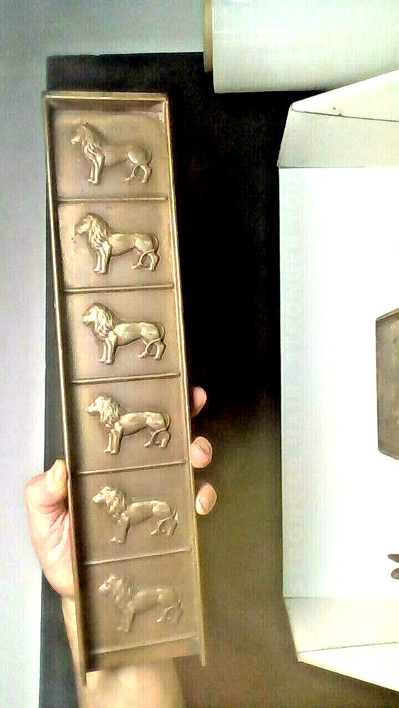 vintage lion copper chocolate mold