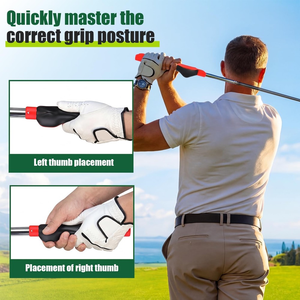 Golf Club Training Set Golf Alignment Sticks and Grip Trainer Alignment Rods ...