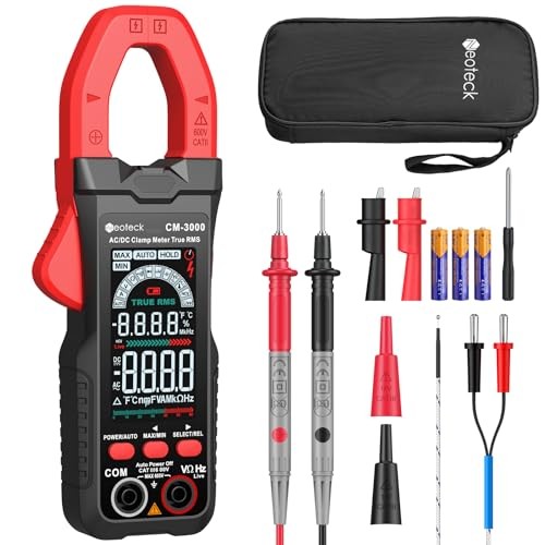 Clamp Meter 6000 Counts Clamp Multimeter 800A 6000Counts,800A AC Current Red