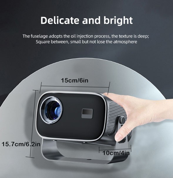Cloud-based Projector! 720P with 4K decoding support, WiFi + Bluetooth!