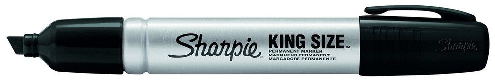 Sharpie - King Size Permanent Markers Chisel Tip Black - 12 Pack