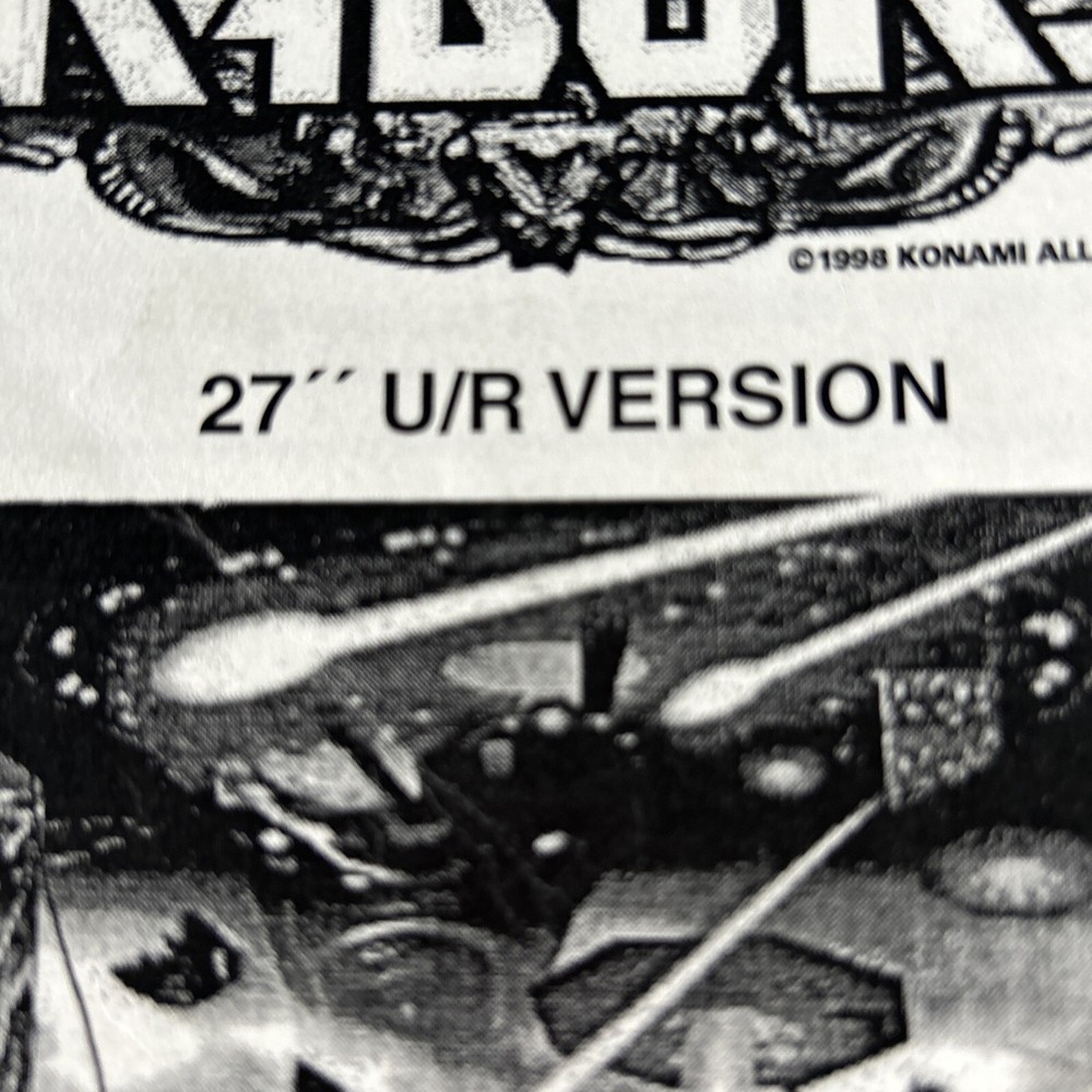 TERABURST KONAMI ARCADE VIDEO game manual