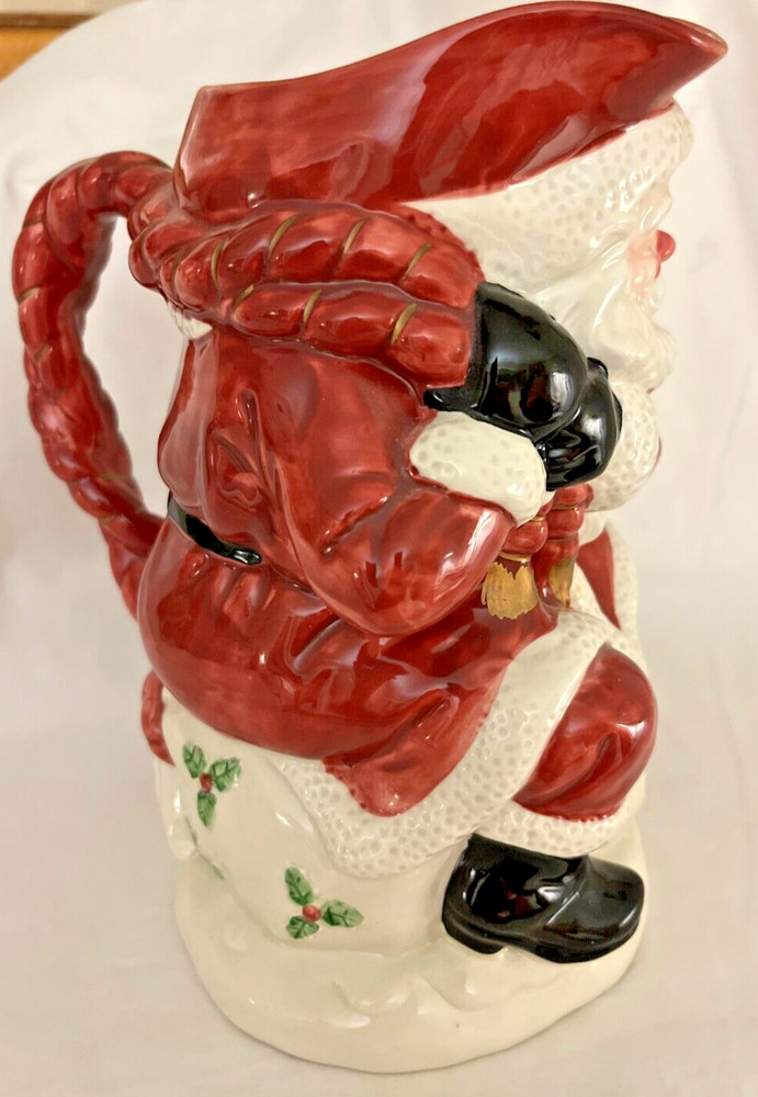 Old World Sitting SANTA 64 oz Pitcher with Extra Mittens