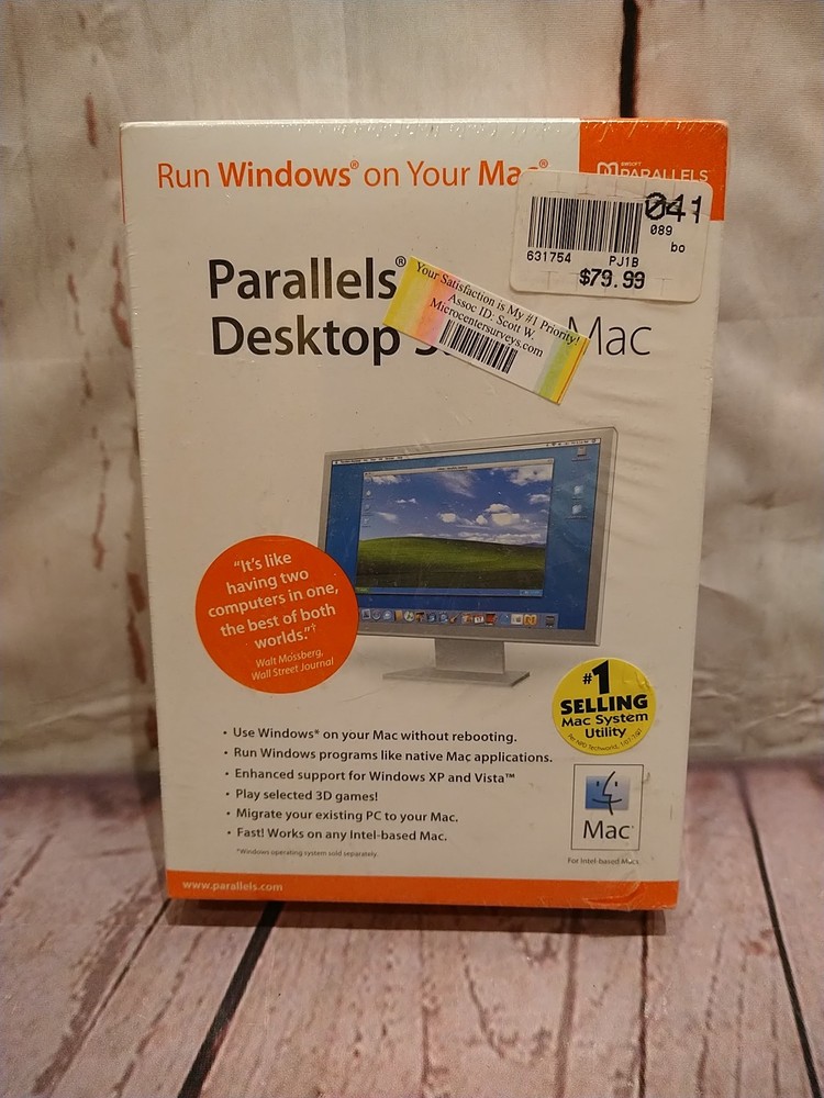 PARALLELS DESKTOP 3.0 For MAC - Run Windows On MAC - NEW SEALED BOX