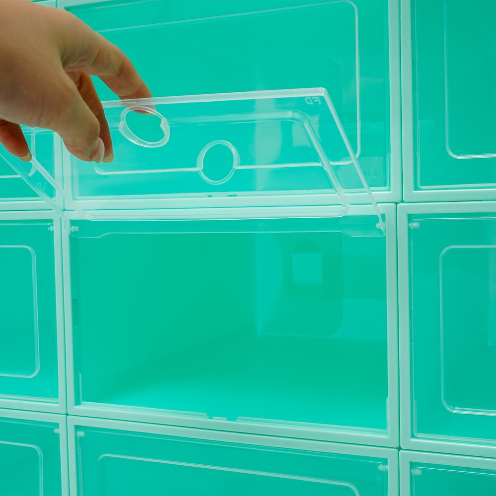 24 Pack Shoe Storage Boxes, Stackable Shoe Boxes, Shoe Storage Organizer NEW