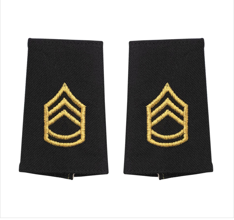 GENUINE U.S. ARMY EPAULET: SERGEANT FIRST CLASS - FEMALE SMALL