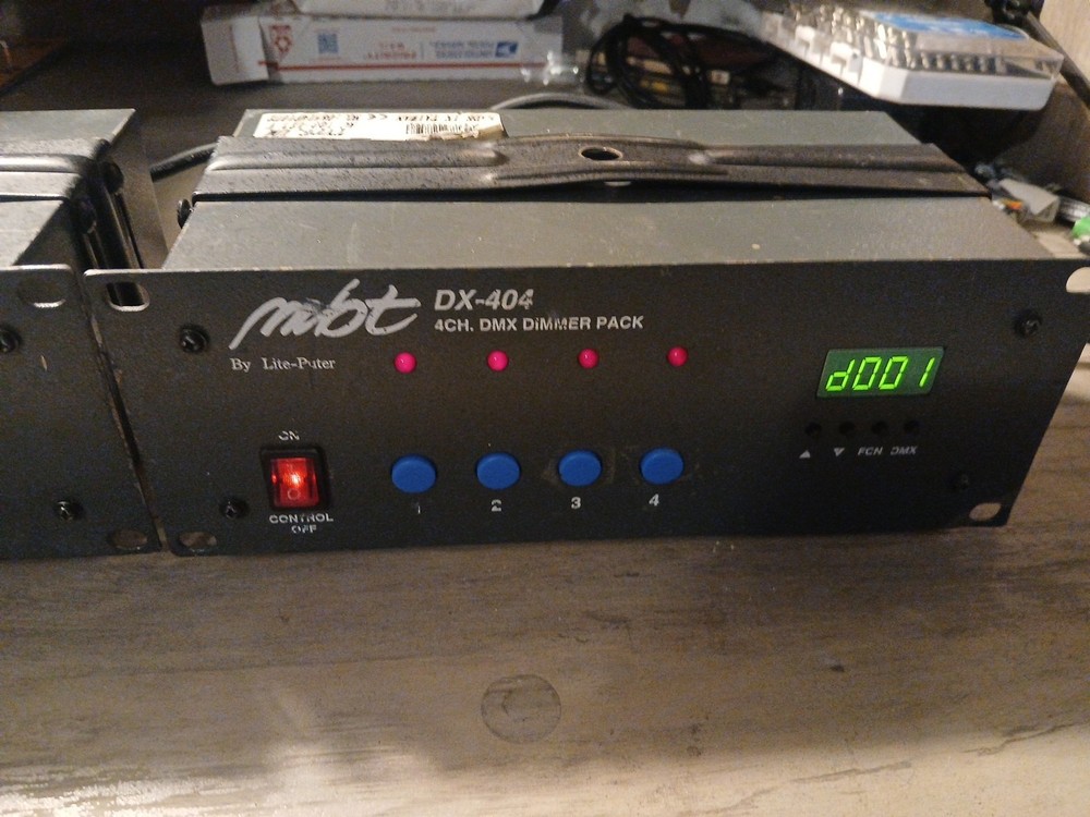 Two MBT DX-404 4 CHANNEL DIMMER PACK TESTED