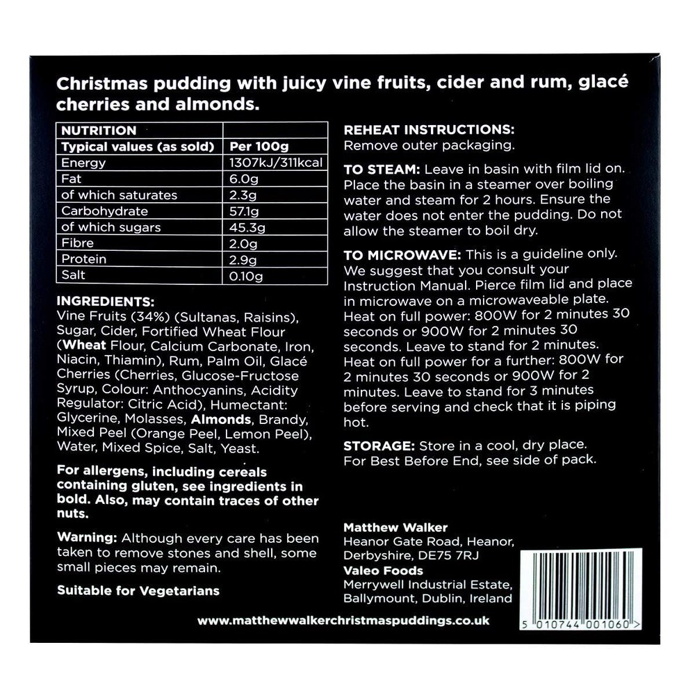 Matthew Walker Luxury Pudding 800 Gram