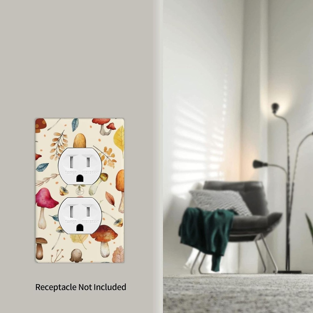 Mushroom Duplex Device Receptacle Wall Receptacle,