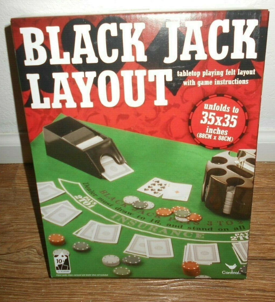 Cardinal 35 x 35 Felt Black Jack Layout Tabletop
