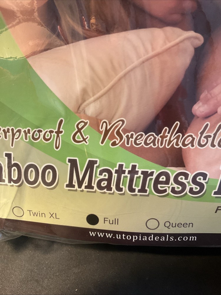 Utopia Waterproof Breathable Bamboo Mattress Protector Full Double