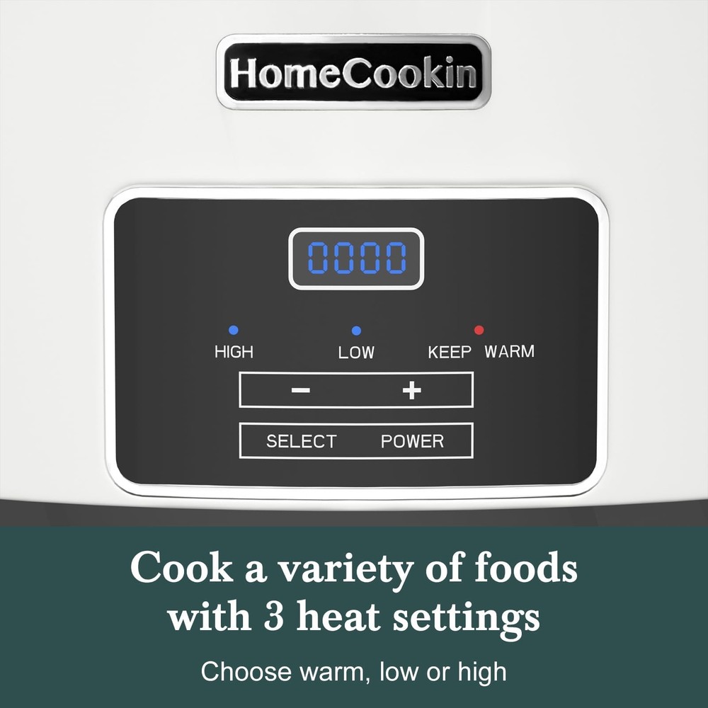8-Quart Programmable Slow Cooker with Timer Keep Warm - Small Kitchen Applian...
