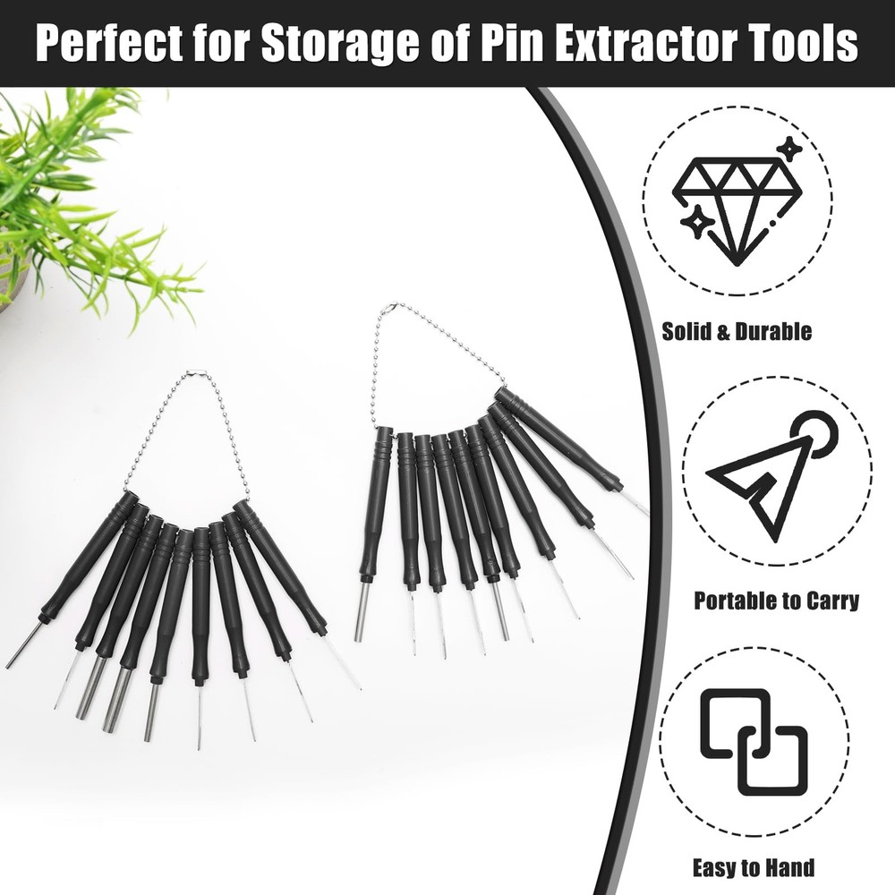 Anglekai 30+4P Terminal Pin Removal Tool Kit, Electrical Connector Black