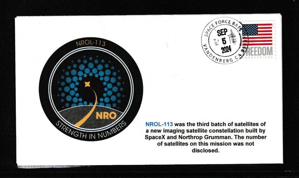 NROL-113  Launch Cover - Only 7 Covers Made