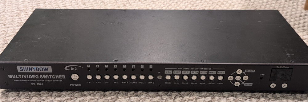 Shinybow SB-3866 8x2 Multi-Format Video Switcher AS-IS