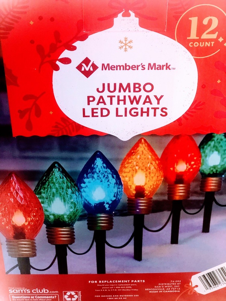 Member Mark Jumbo Pathway Multicolor LED Lights 12 Count