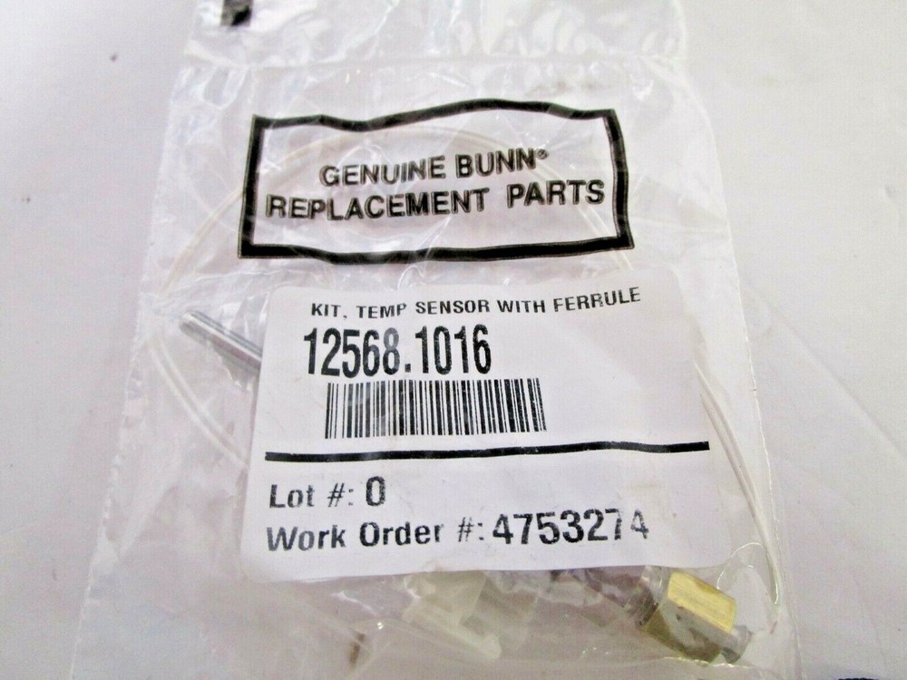 Bunn 12568.1016 KIT, TEMP SENSOR WITH FERRULE & NUT CRSN